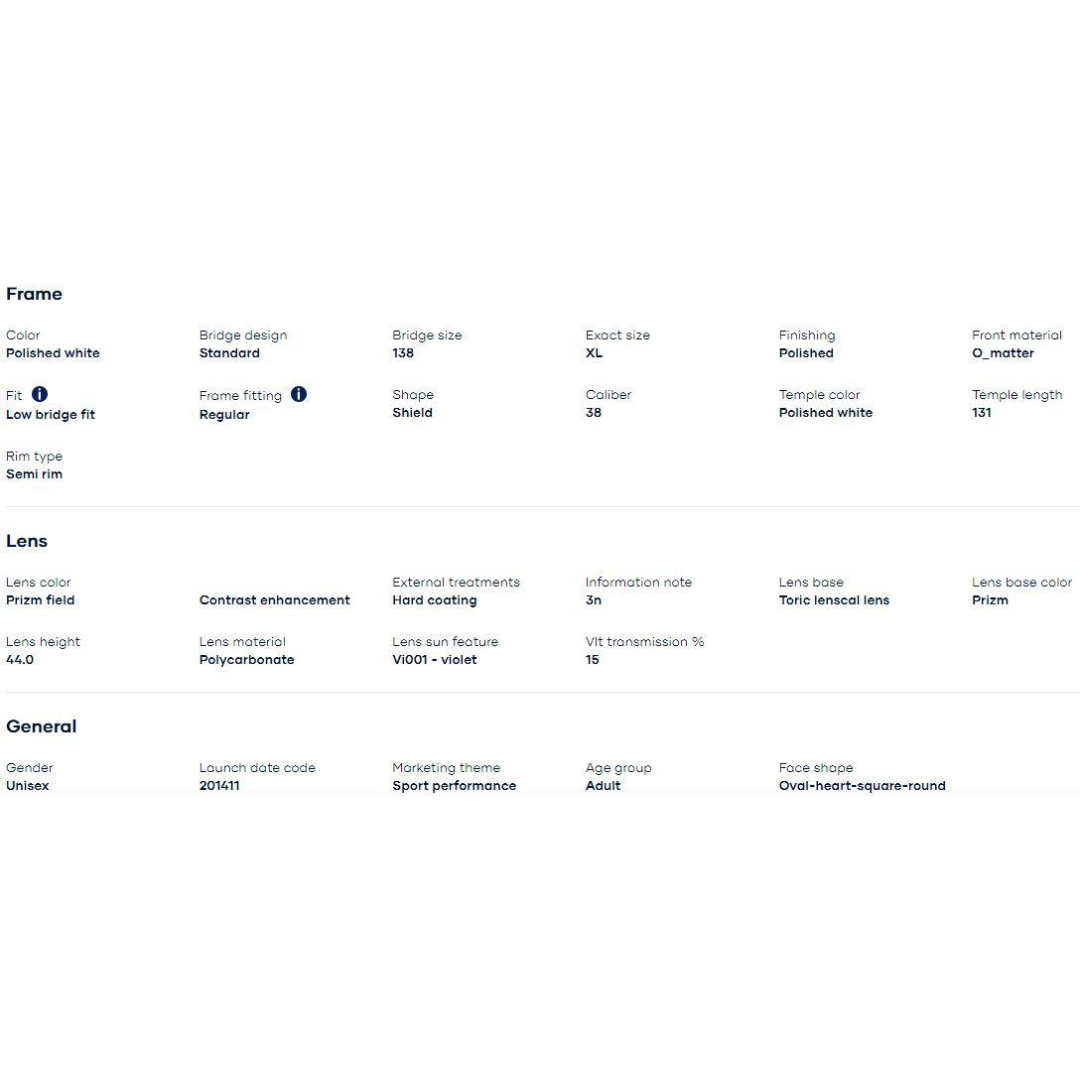 Oakley - Oakley Radarlock Path (Low Bridge Fit) Polished White/Prizm Field 0OO9206-920626 - Cam2