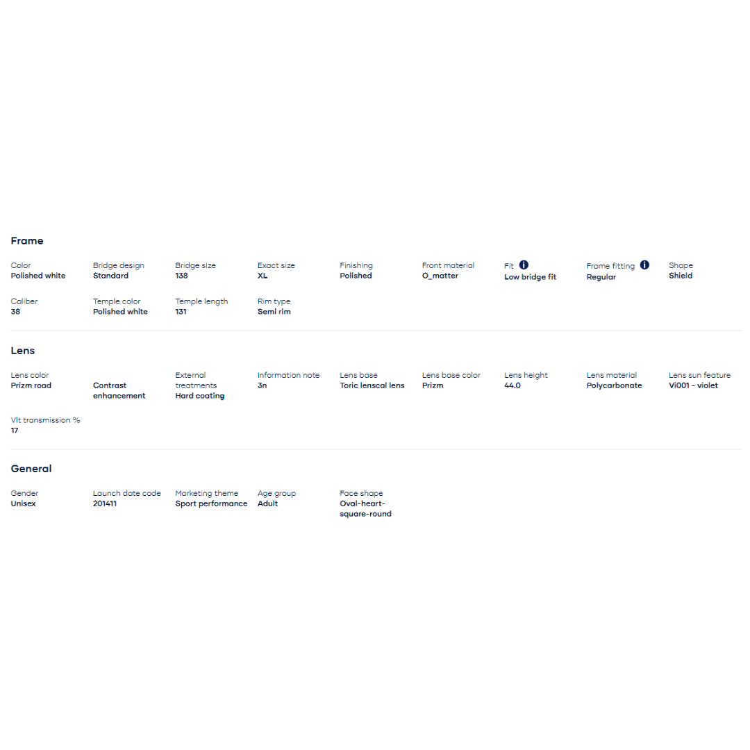 Oakley - Oakley Radarlock Path (Low Bridge Fit) Polished White/Prizm Road 0OO9206-920627 - Cam2