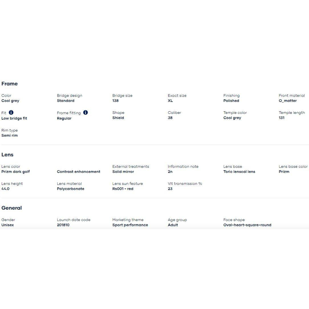 Oakley - Oakley Radarlock Path (Low Bridge Fit) Cool Grey/Prizm Dark Golf 0OO9206-920648 - Cam2