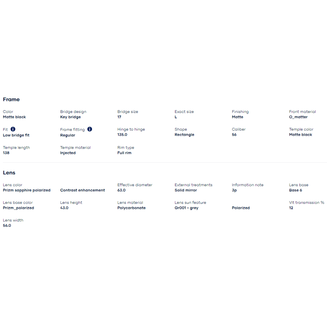 Oakley - Oakley Holbrook (Low Bridge Fit) Matte Black/Prizm Sapphire Polarized 0OO9244-924448 - Cam2