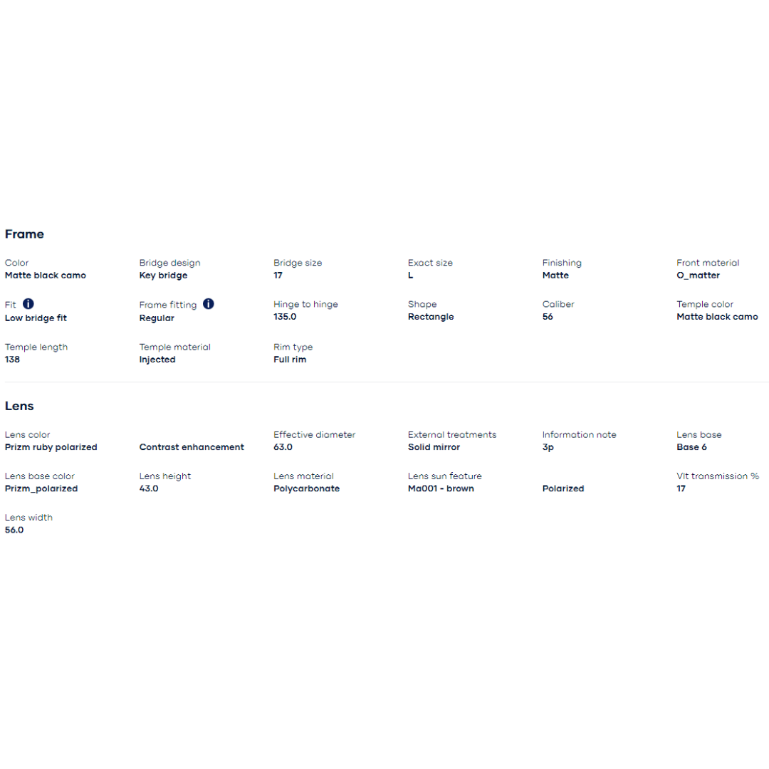 Oakley - Oakley Holbrook (Low Bridge Fit) Matte Black Camo/Prizm Ruby Polarized 0OO9244-924456 - Cam2