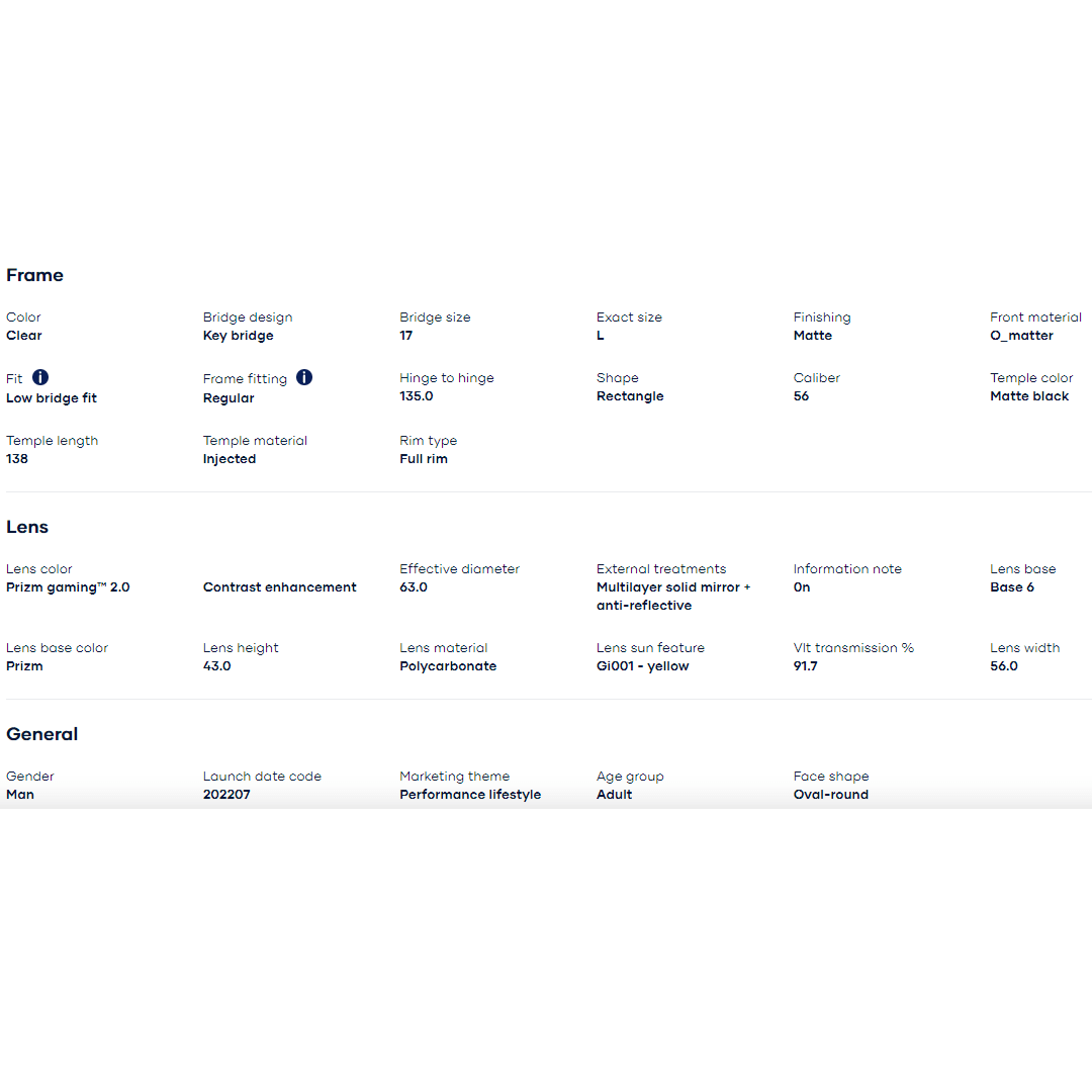 Oakley - Oakley Holbrook (Low Bridge Fit) Clear/Prizm Gaming 0OO9244-924463 - Cam2