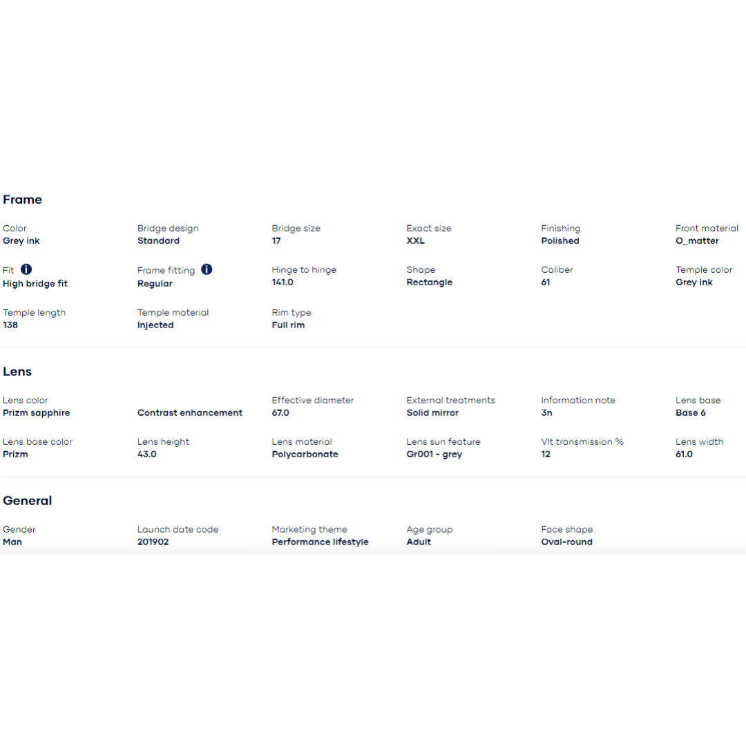 Oakley - Oakley Mainlink Grey Ink/Prizm Sapphire 0OO9264-926442 - Cam2
