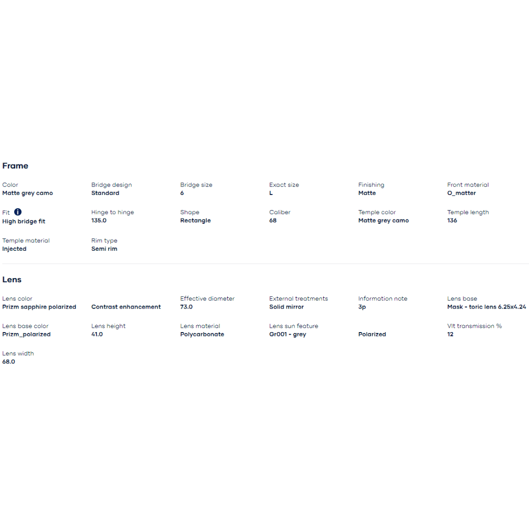Oakley - Oakley Bisphaera (Matte grey camo/ Prizm Sapphire Polarized) 0OO9400-940005 - Cam2