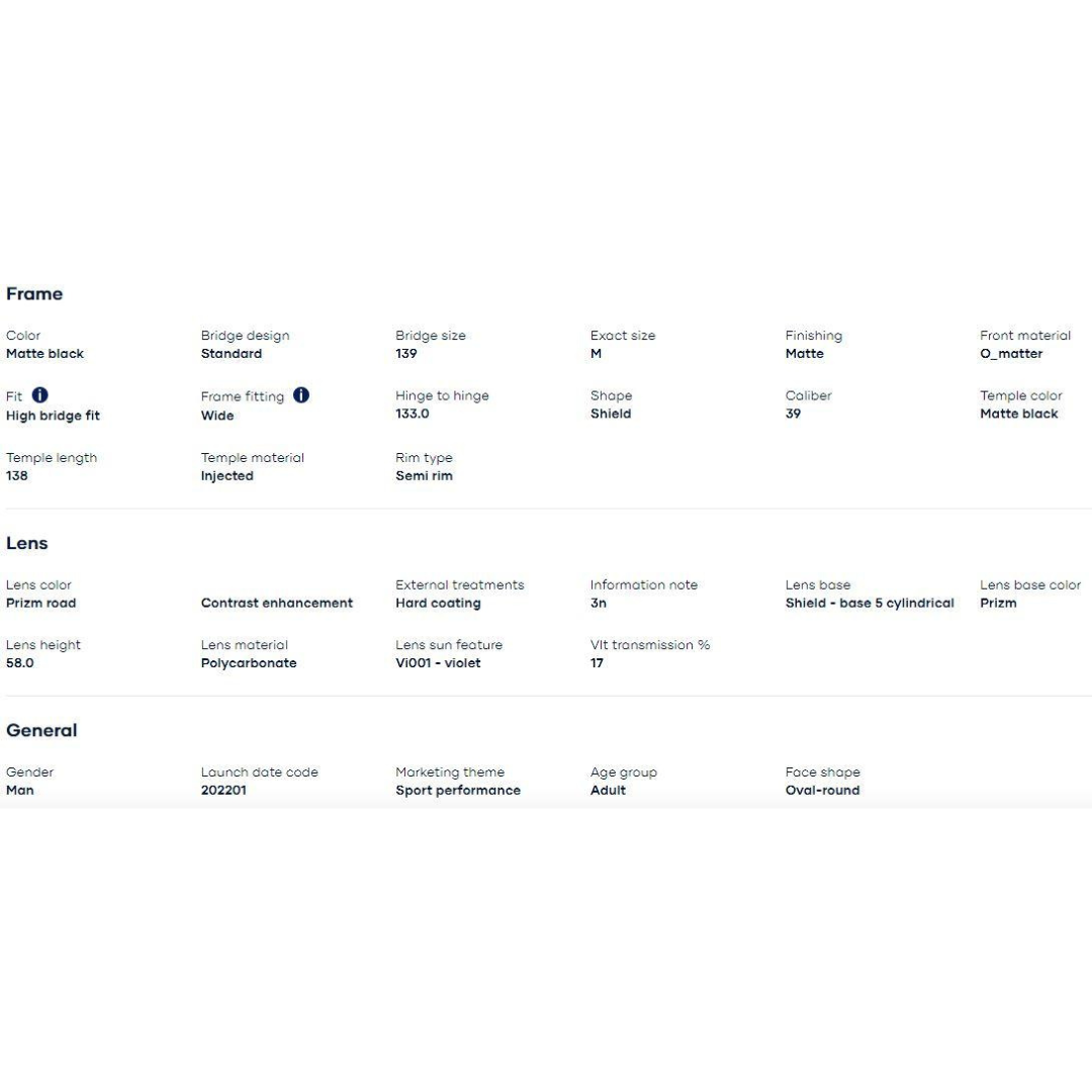 Oakley - Oakley Sutro Lite Sweep Matte Black/Prizm Road 0OO9465-946501 - Cam2