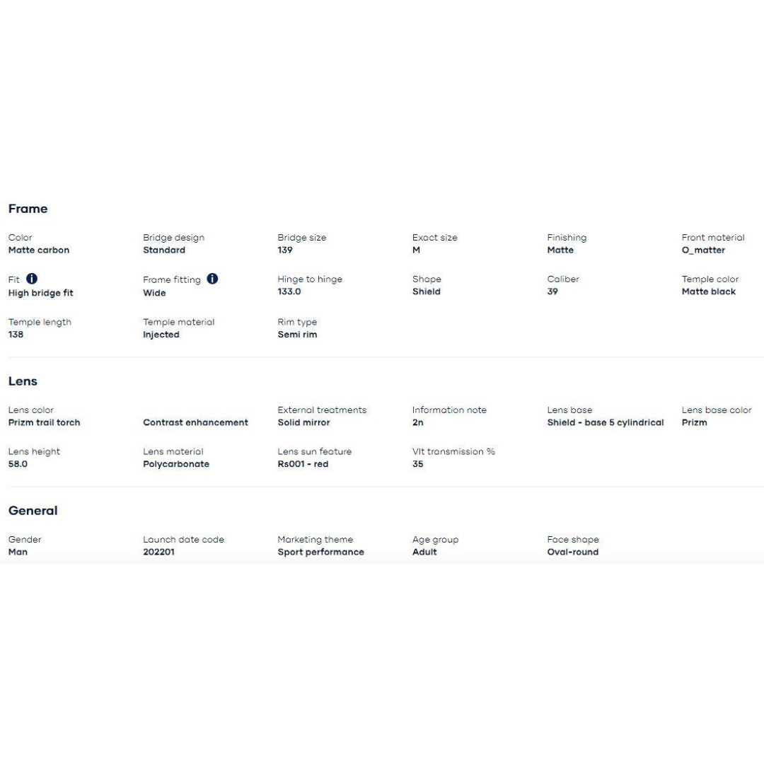 Oakley - Oakley Sutro Lite Sweep Matte Carbon/Prizm Trail Torch 0OO9465-946502 - Cam2