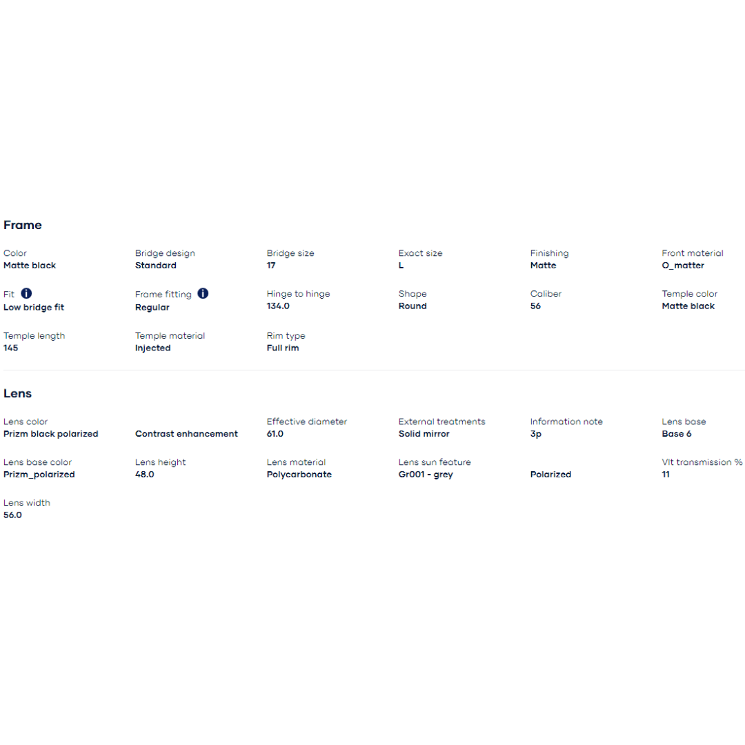 Oakley - Oakley Coinflip Matte Black/Prizm Black Polarized 0OO4144F-414403 - Cam2