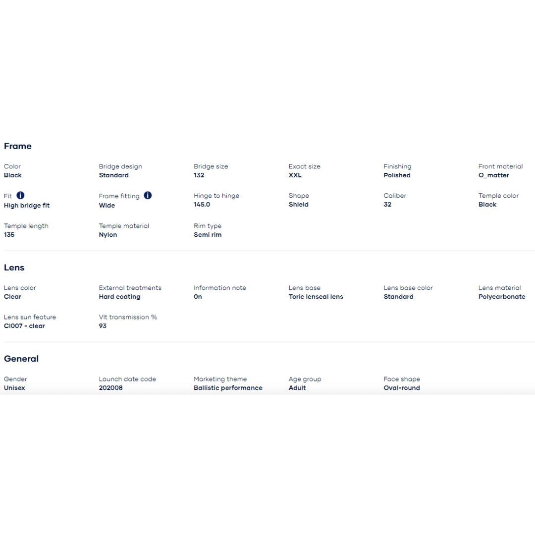 Oakley - Oakley SI Ballistic M Frame 3.0 Black/Clear 0OO9146-914653 - Cam2