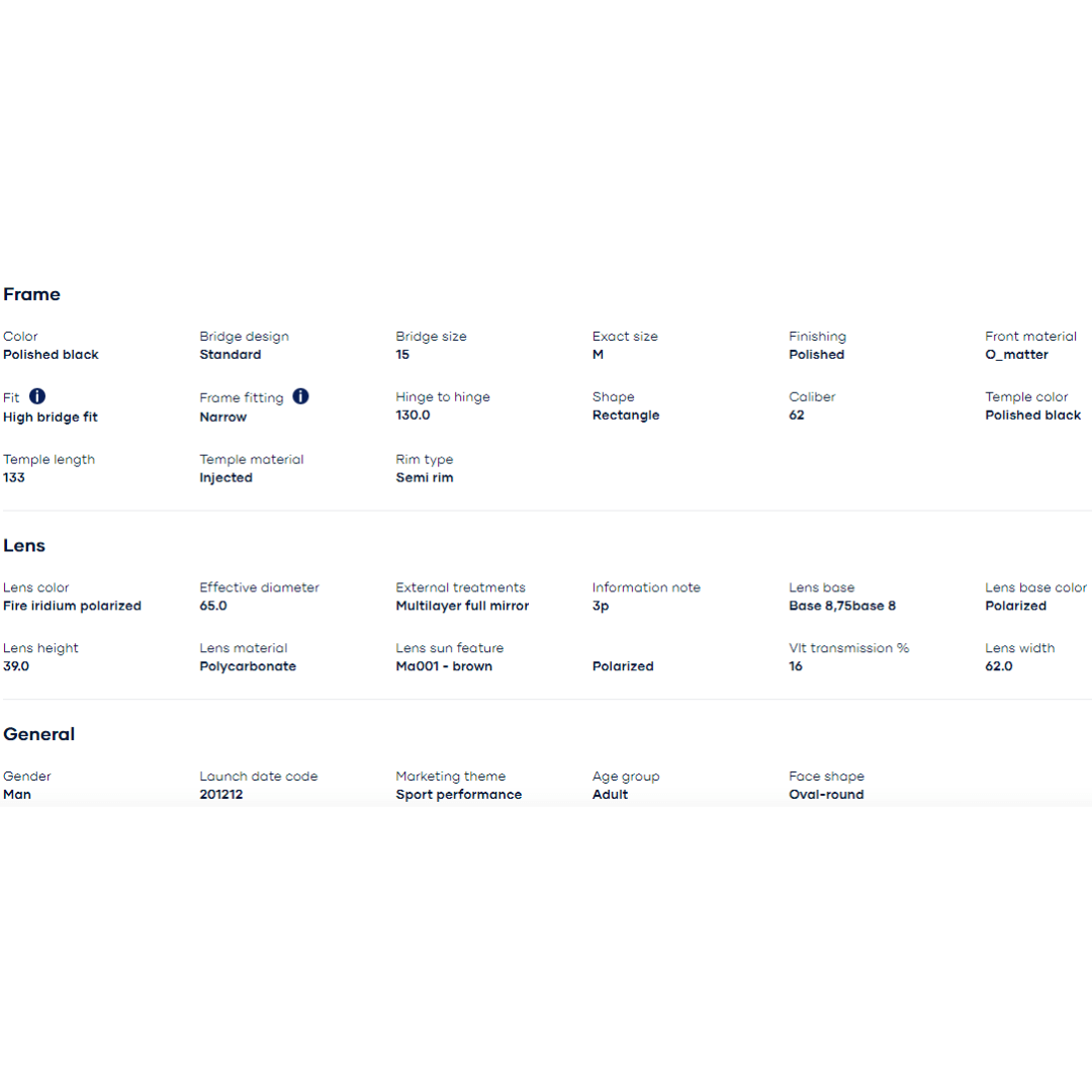 Oakley - Oakley Half Jacket 2.0 XL Polished Black/Fire Iridium Polarized 0OO9154-915416 - Cam2