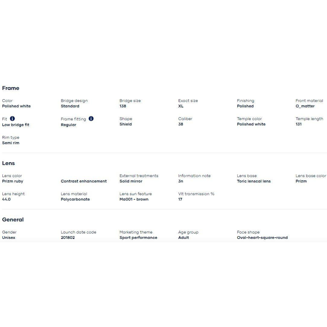 Oakley - Oakley Radarlock Path (Low Bridge Fit) Polished White/Prizm Ruby 0OO9206-920646 - Cam2