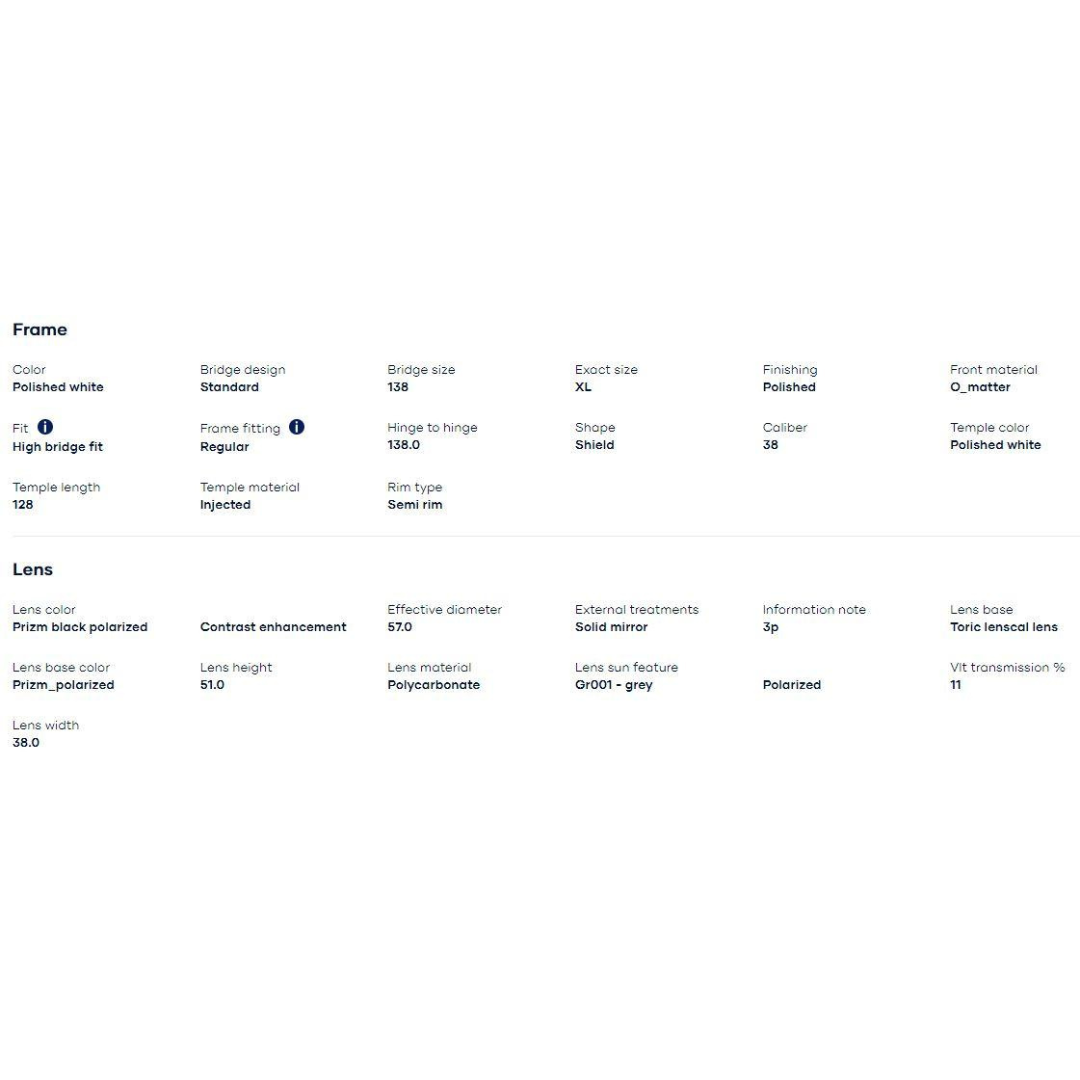 Oakley - Oakley Radar EV Path Polished White/Prizm Black Polarized 0OO9208-920894 - Cam2