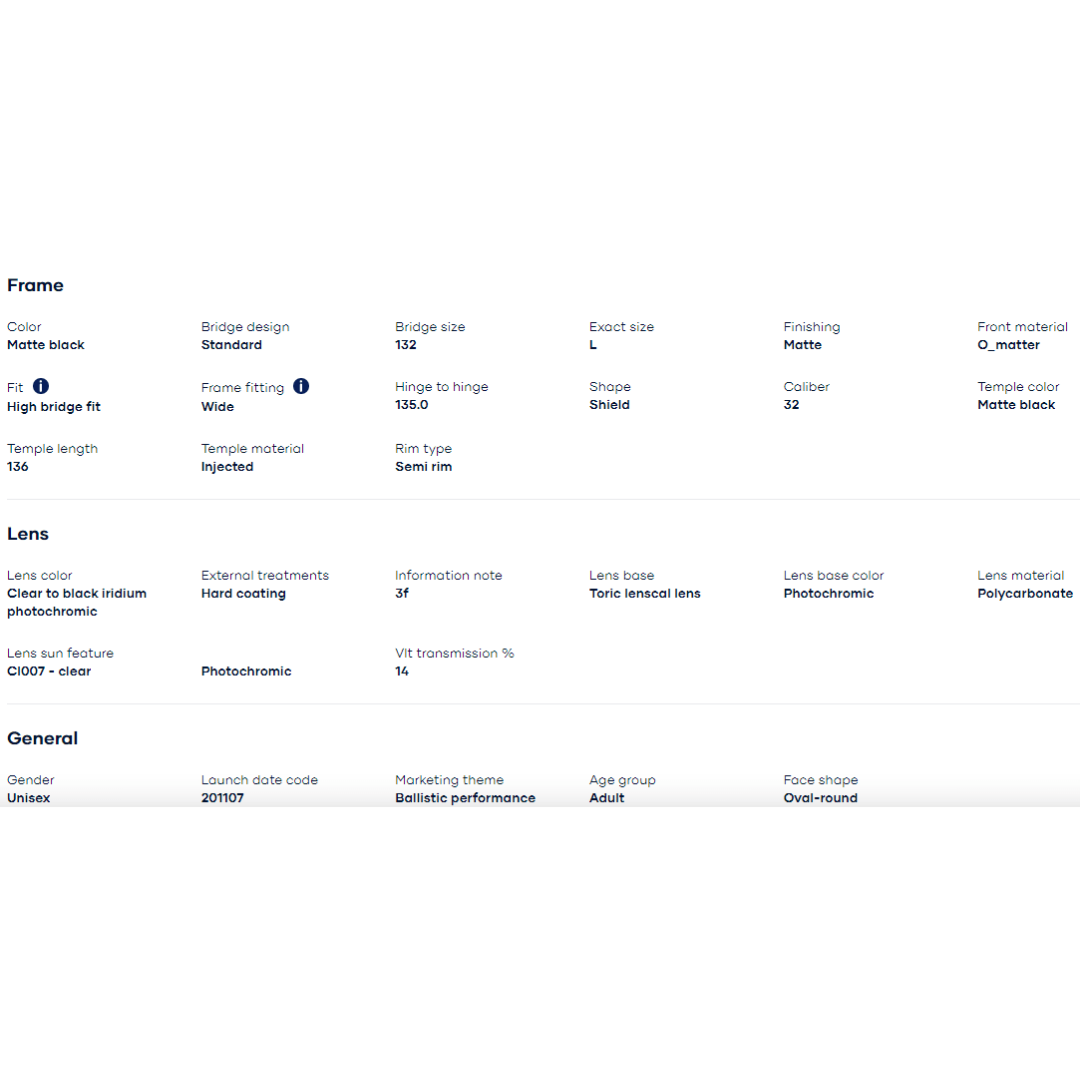 Oakley - Oakley SI M Frame 2.0 Matte Black/Clear To Black Iridium Photochromic 0OO9213-11-197 - Cam2