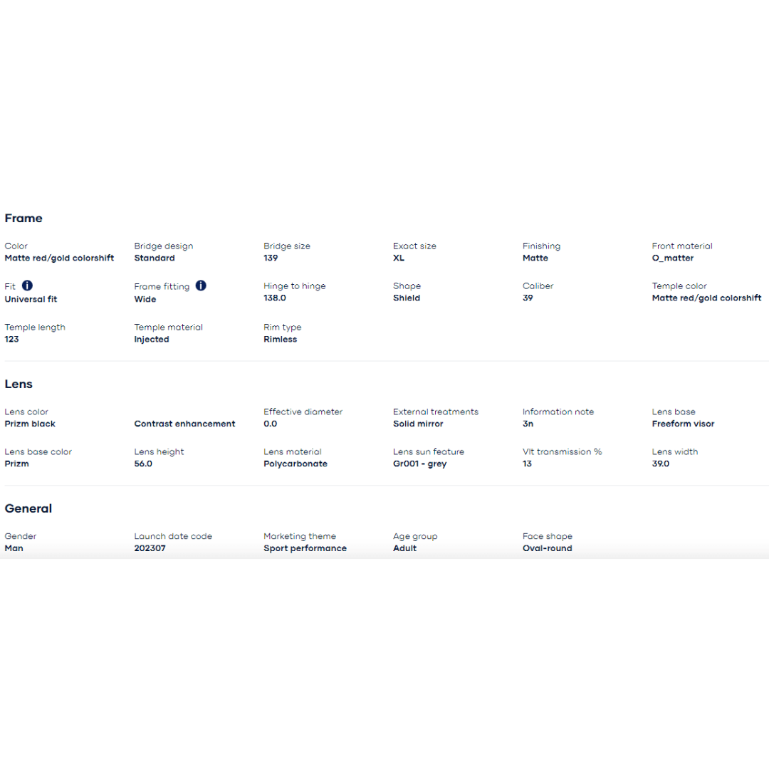 Oakley - Oakley Encoder Strike Vented Sunglasses (Matte Red/Gold Colorshift/Prizm Black) 0OO9235-923512 - Cam2