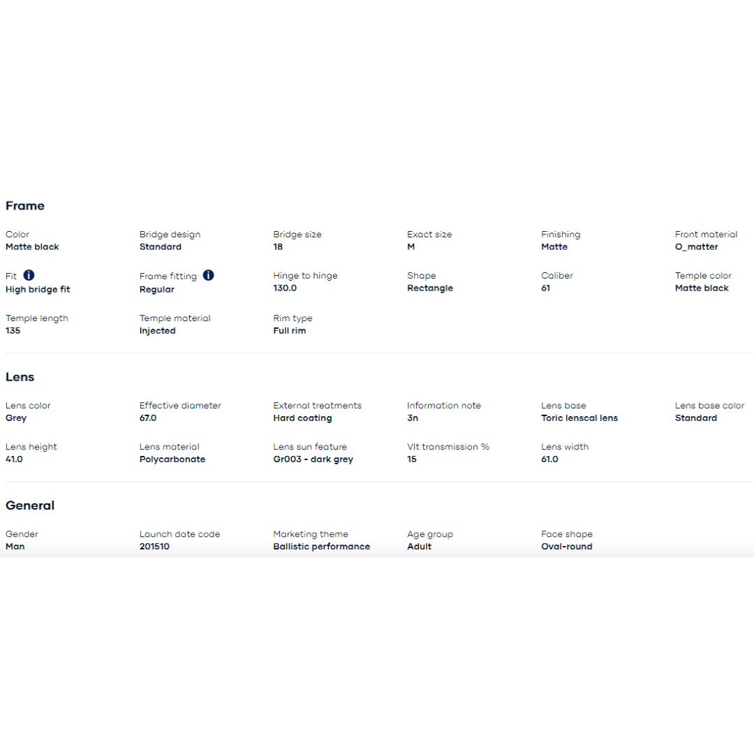 Oakley - Oakley SI Ballistic Det Cord Matte Black/Grey 0OO9253-925306 - Cam2