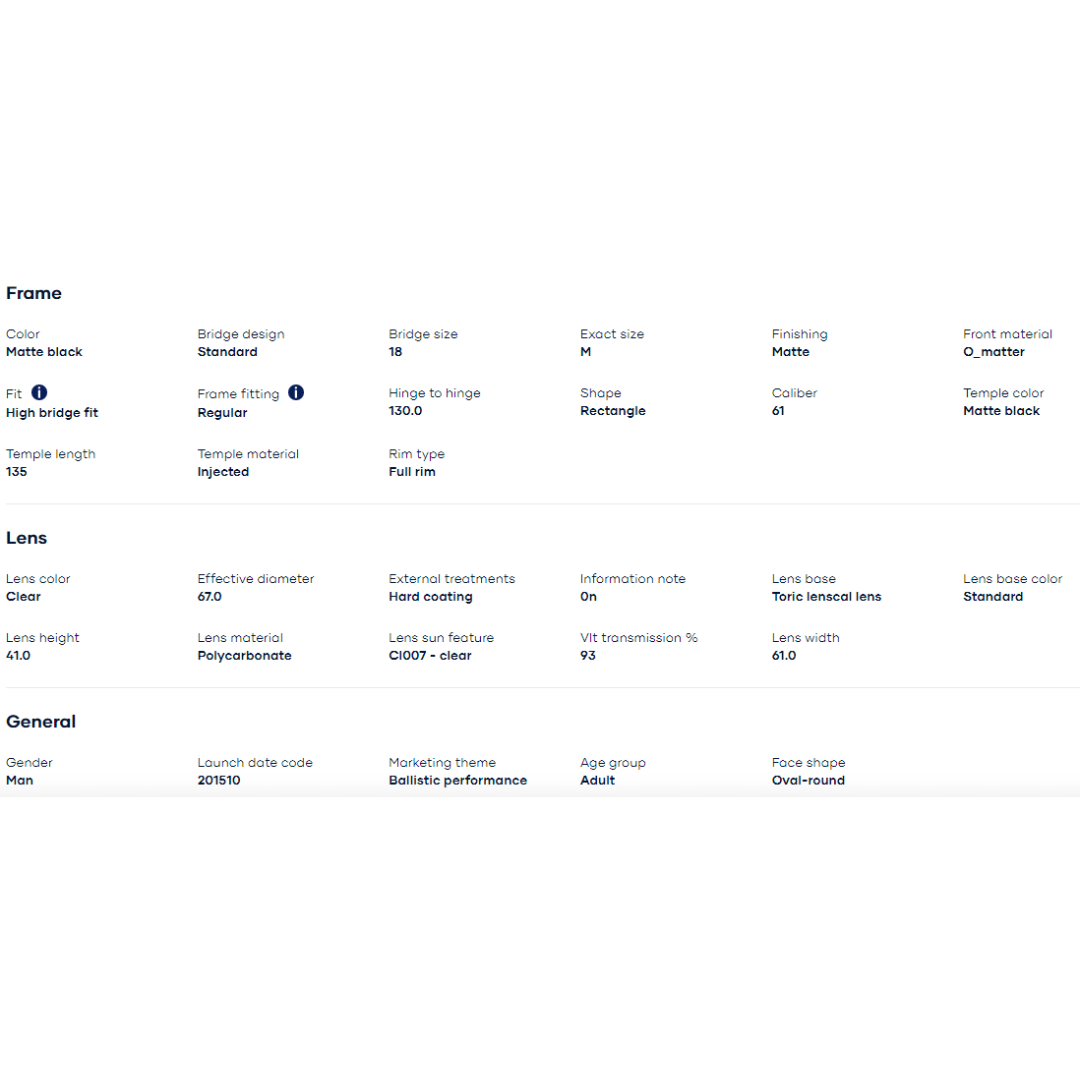 Oakley - Oakley SI Ballistic Det Cord Matte Black/Clear 0OO9253-925307 - Cam2