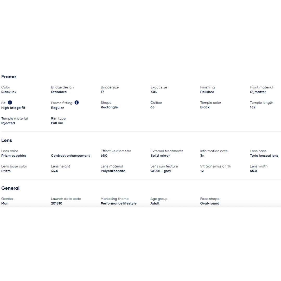 Oakley - Oakley Turbine Black Ink/Prizm Sapphire 0OO9263-926356 - Cam2