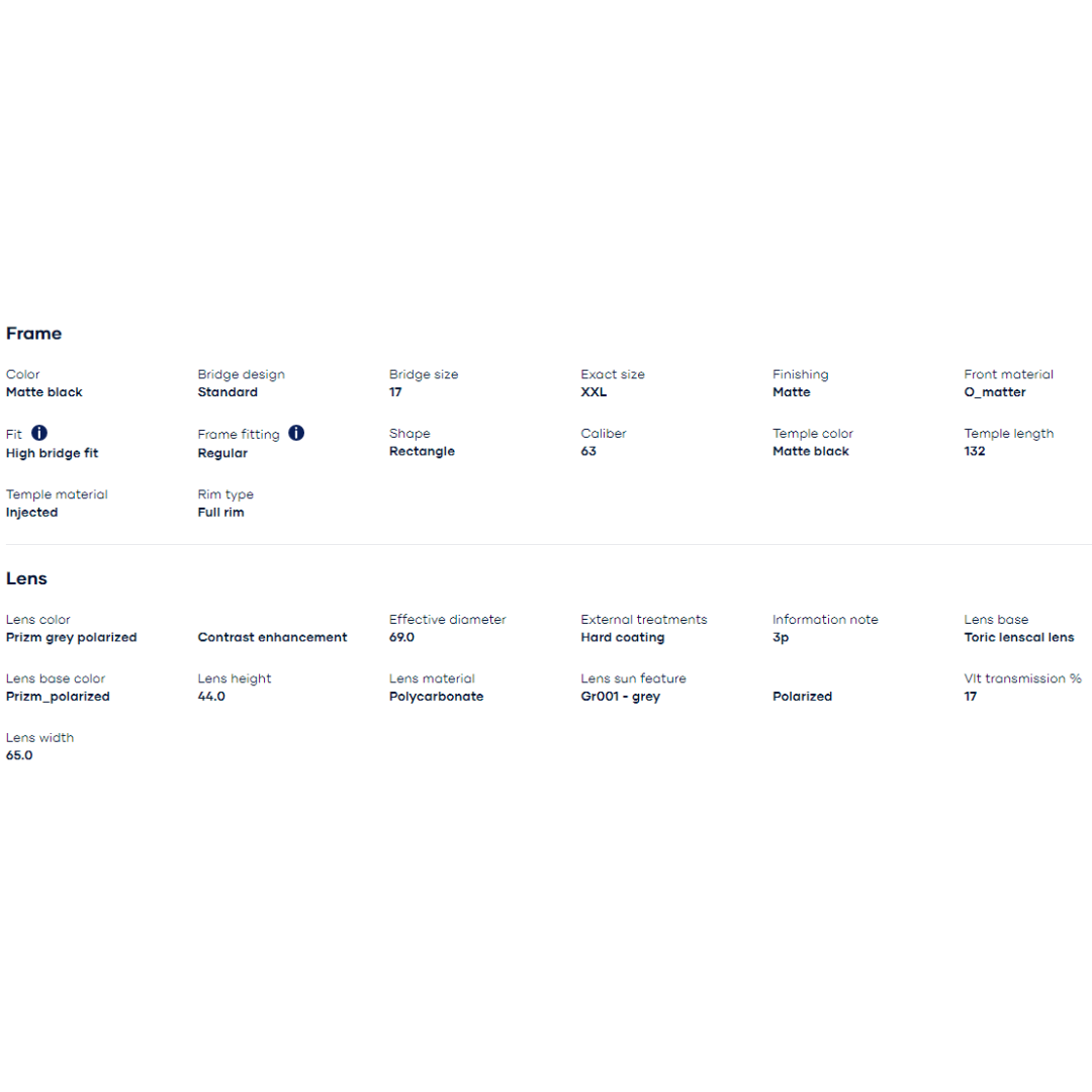 Oakley - Oakley Turbine Matte Black/Prizm Grey Polarized 0OO9263-926362 - Cam2