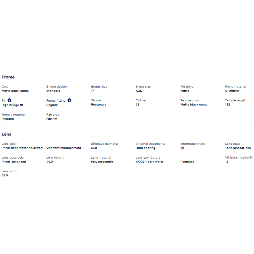 Oakley - Oakley Turbine Matte Black Camo/Prizm Deep Water Polarized 0OO9263-926364 - Cam2