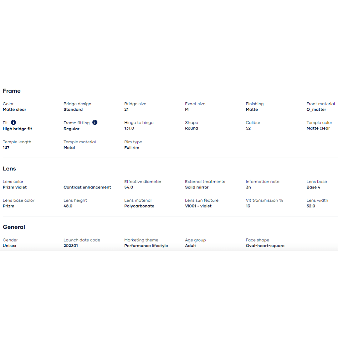 Oakley - Oakley HSTN Metal Matte Clear/Prizm Violet 0OO9279-927902 - Cam2
