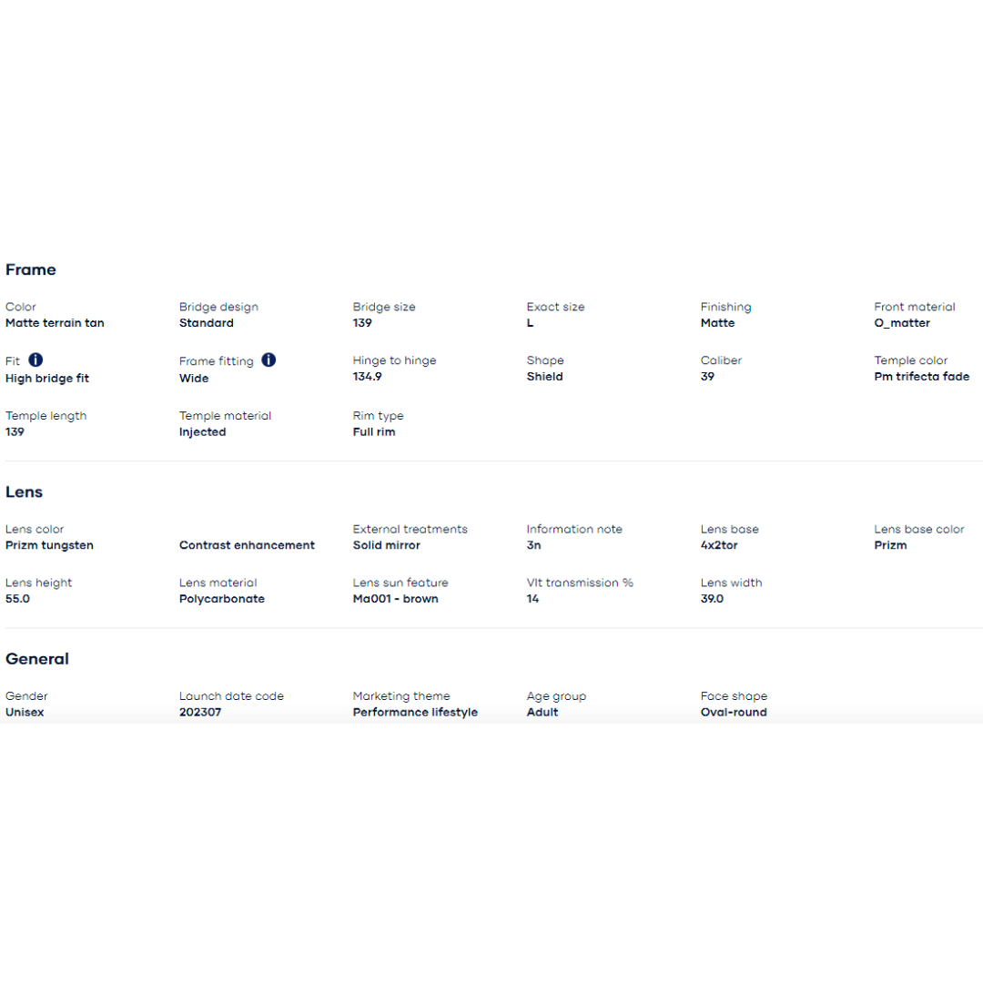Oakley - Oakley BXTR (Matte Terrain Tan/ Prizm Tungsten) 0OO9280-928008 - Cam2