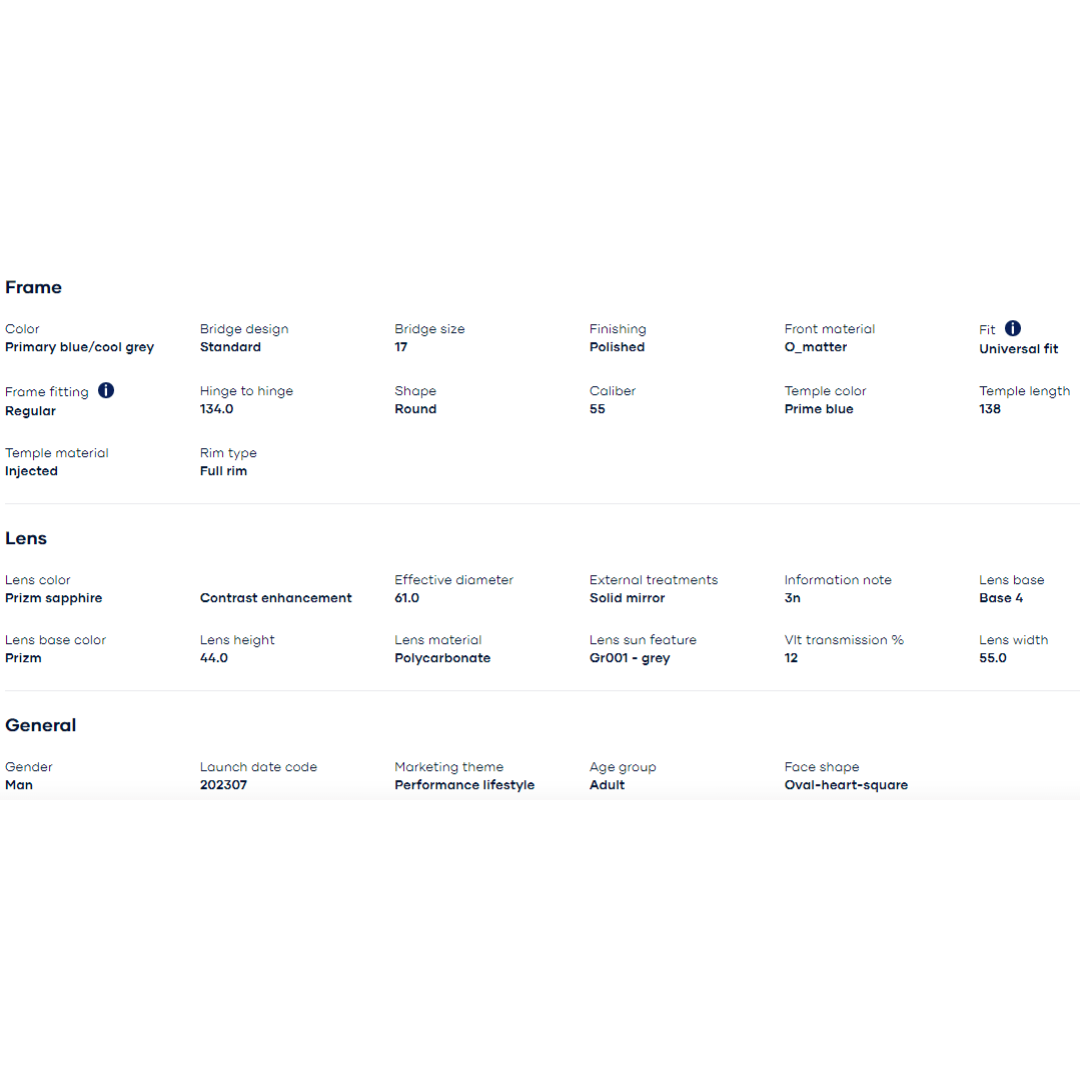 Oakley - Oakley Frogskins Hybrid Sunglasses (Primary Blue/Cool Grey/Prizm Sapphire) 0OO9289-928903 - Cam2