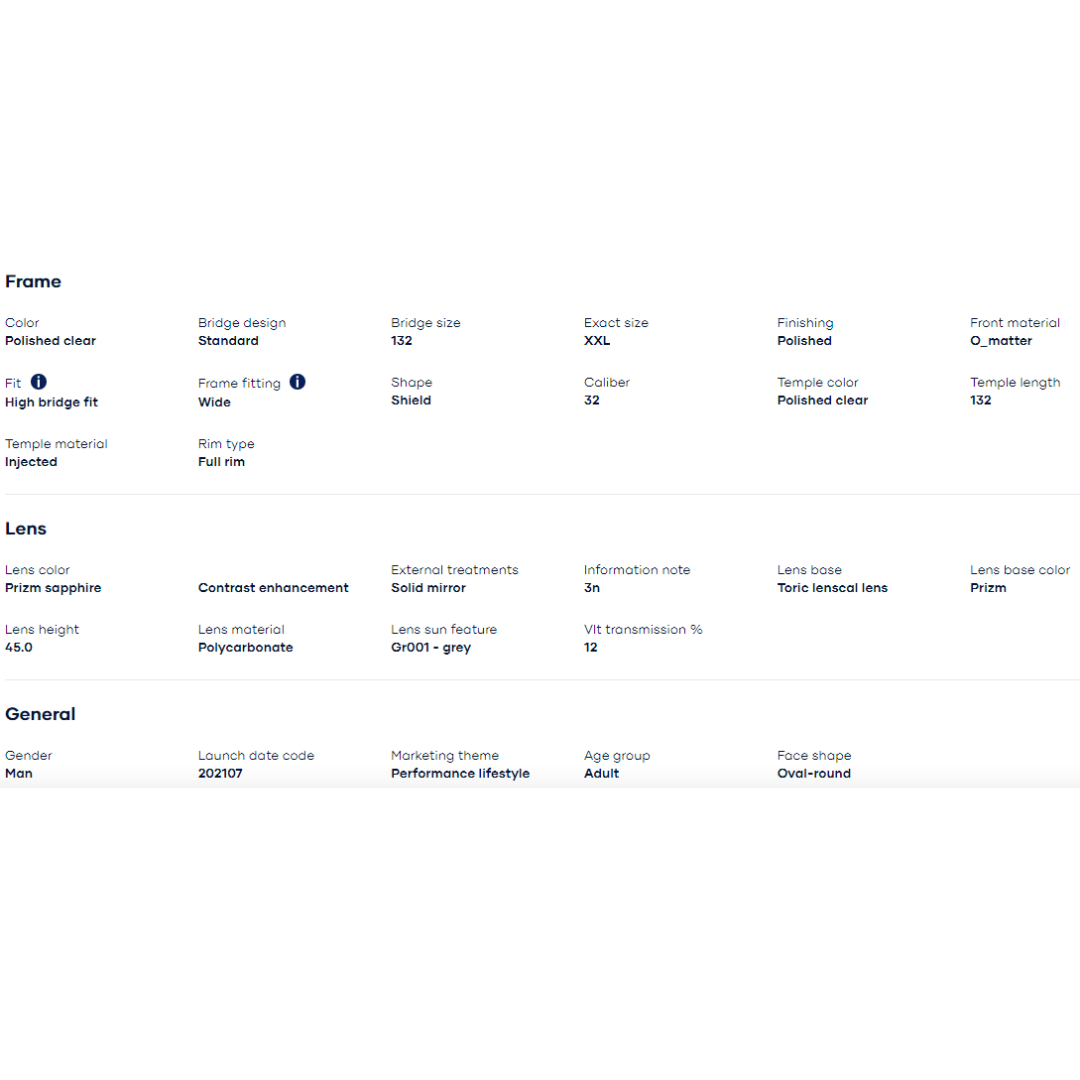 Oakley - Oakley Turbine Rotor Polished Clear/Prizm Sapphire 0OO9307-930729 - Cam2