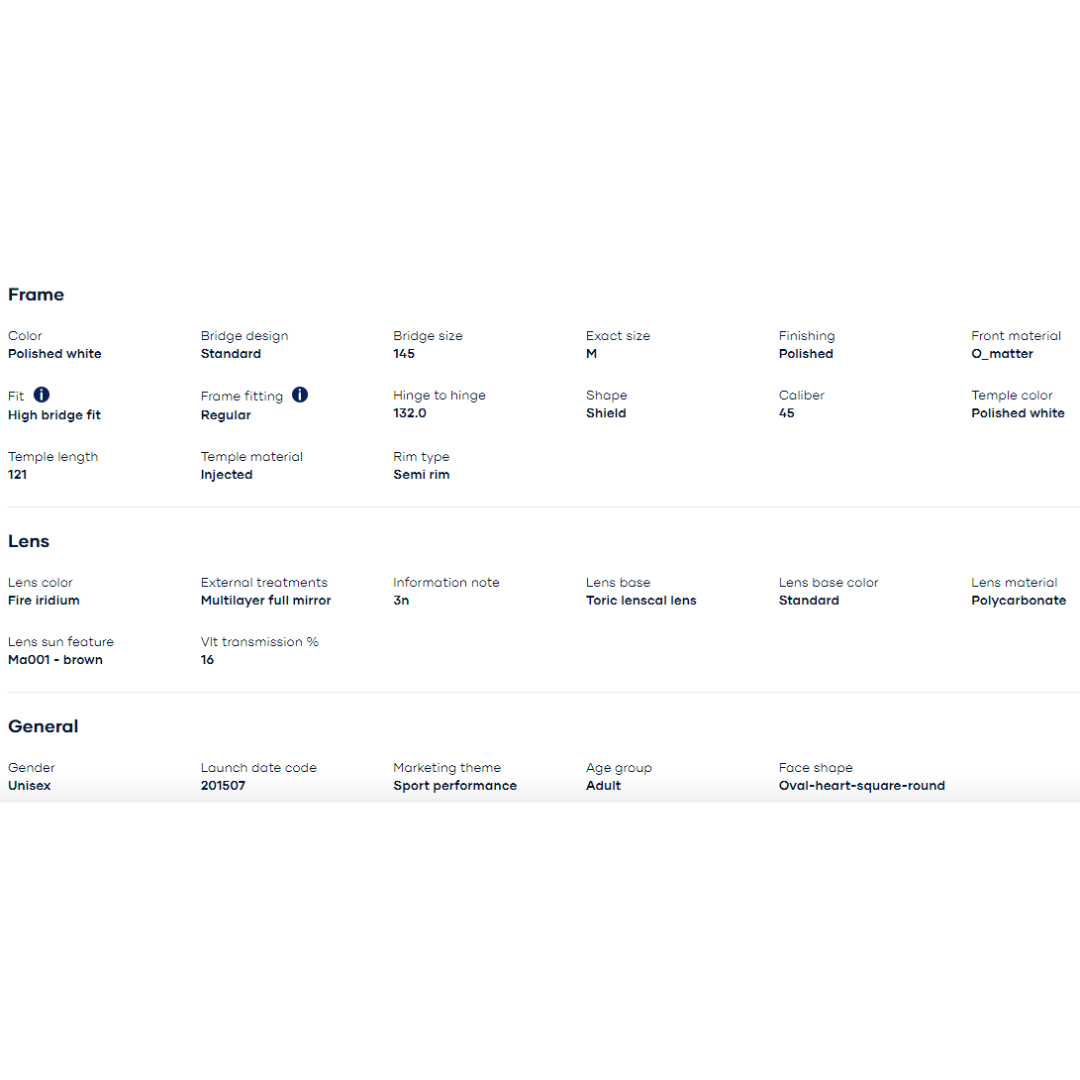 Oakley - Oakley M2 Frame XL Polished White/Fire Iridium 0OO9343-934305 - Cam2