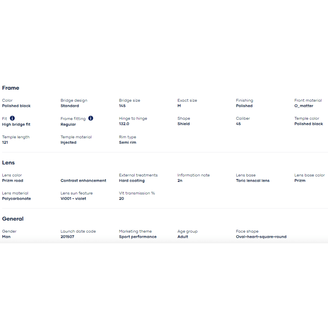 Oakley - Oakley M2 Frame XL Polished Black/Prizm Road 0OO9343-934308 - Cam2