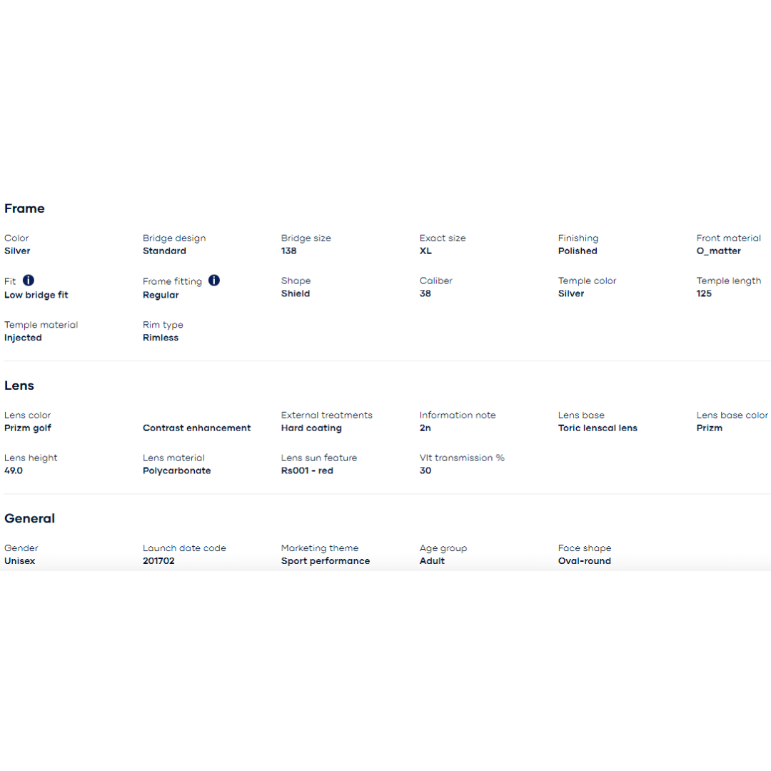 Oakley - Oakley Evzero Swift (Low Bridge Fit) Silver/Prizm Golf 0OO9410-941005 - Cam2