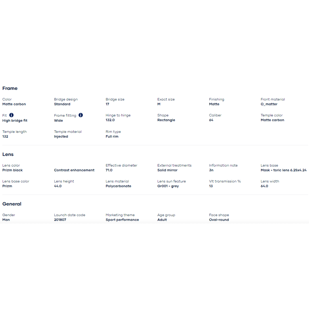 Oakley - Oakley Split Shot Matte Carbon/Prizm Black 0OO9416-941602 - Cam2