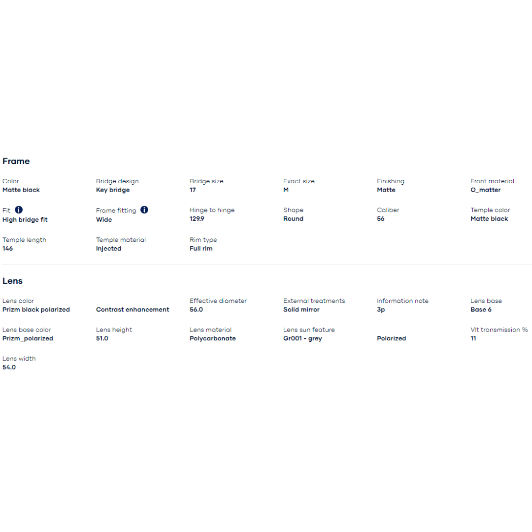 Oakley - Oakley Clifden Matte Black/Prizm Black Polarized 0OO9440-944009 - Cam2