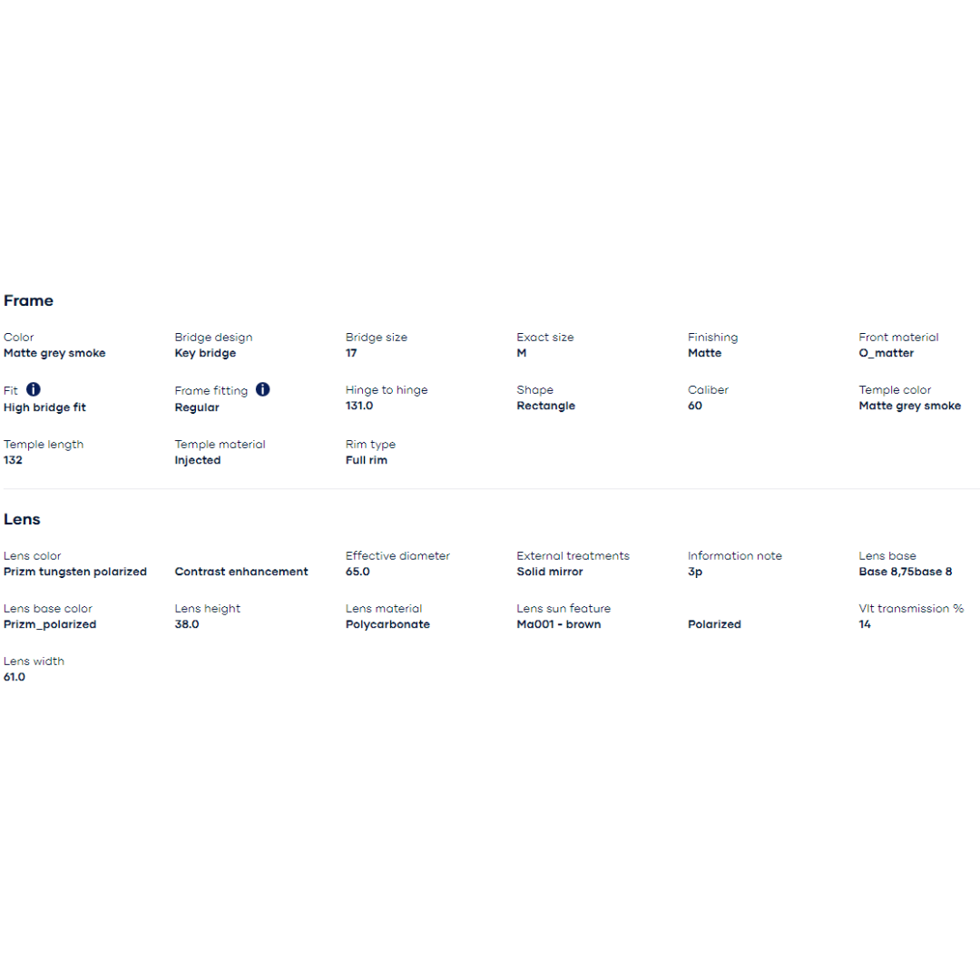 Oakley - Oakley Gibston Matte Grey Smoke/Prizm Tungsten Polarized 0OO9449-944924 - Cam2