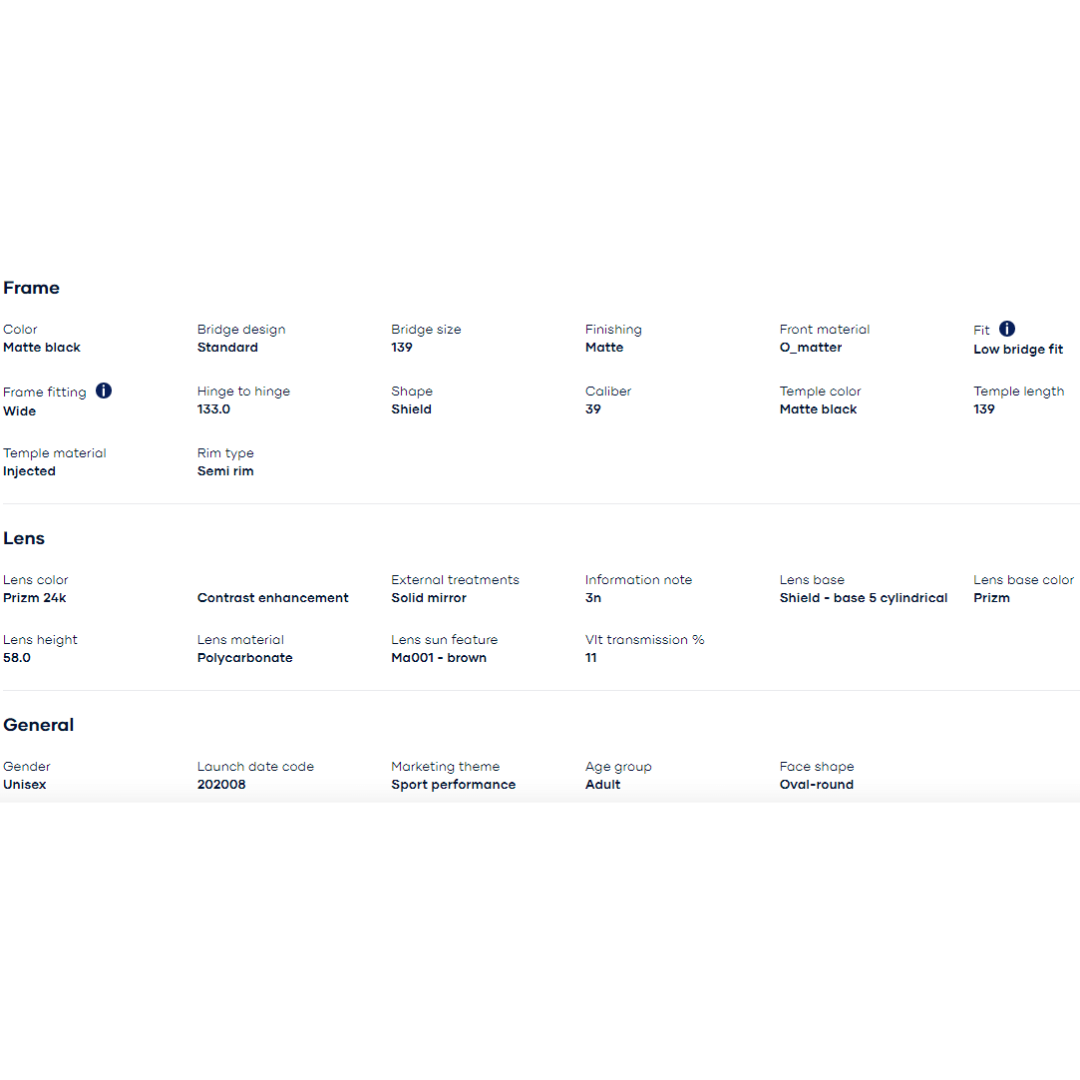 Oakley - Oakley Sutro Lite (Low Bridge Fit) Matte Black/Prizm 24K 0OO9463A-946304 - Cam2