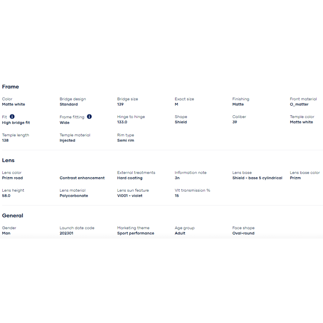 Oakley - Oakley Sutro Lite Sweep Matte White/Prizm Road 0OO9465-946516 - Cam2