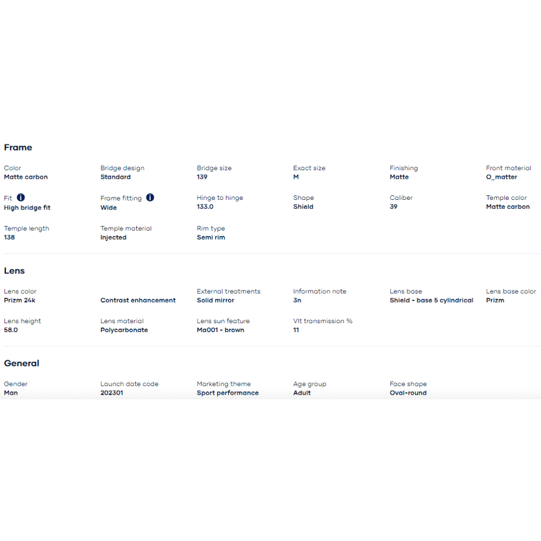 Oakley - Oakley Sutro Lite Sweep Matte Carbon/Prizm 24K 0OO9465-946517 - Cam2