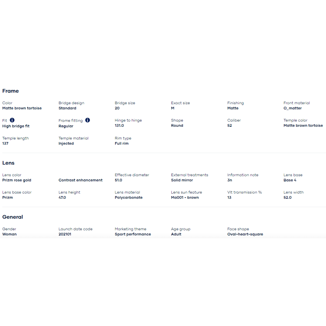 Oakley - Oakley Spindrift Matte Brown Tortoise/Prizm Rose Gold 0OO9474-947401 - Cam2