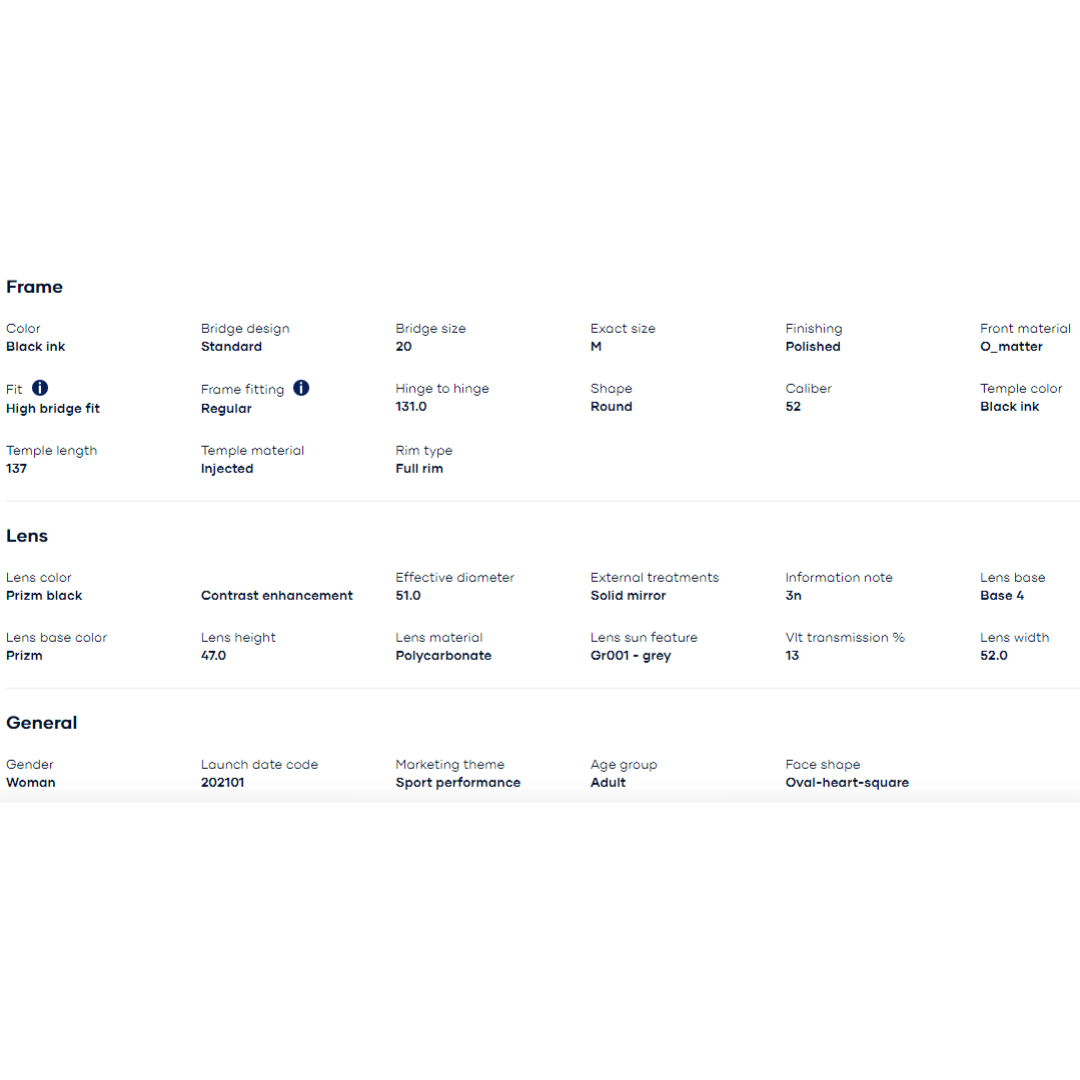 Oakley - Oakley Spindrift Black Ink/Prizm Black 0OO9474-947405 - Cam2