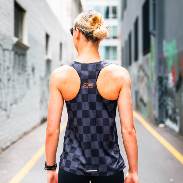 One Running Women's Victory Speed Tech Singlet Bell Lap