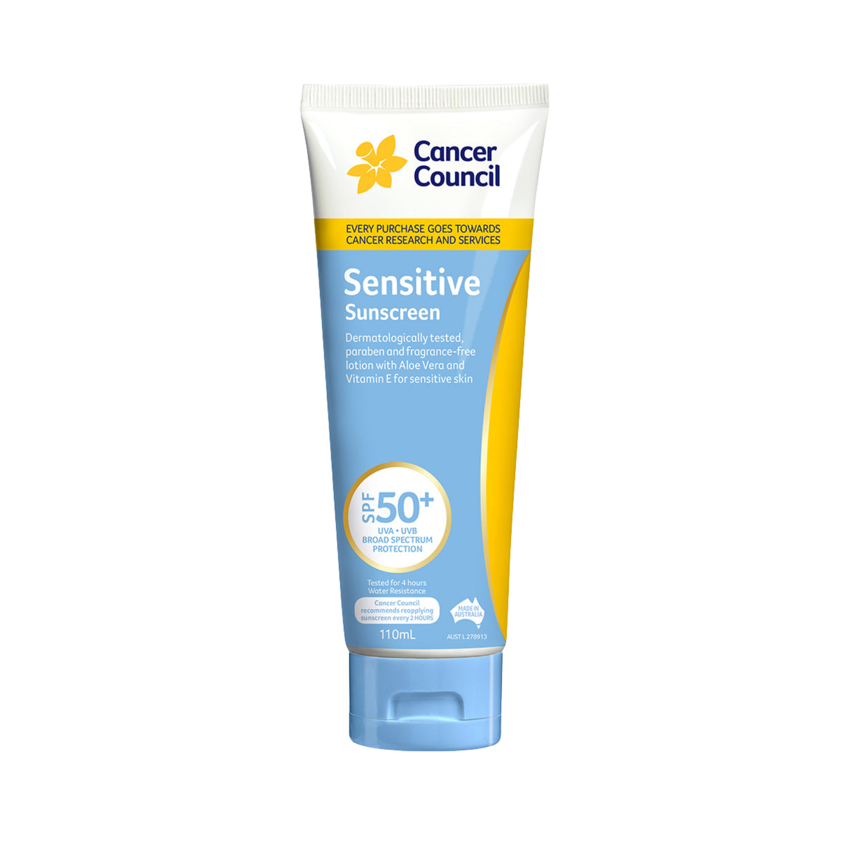 Cancer Council - Cancer Council CCA 110ML Sunscreen SPF50+ (Sensitive) - Cam2