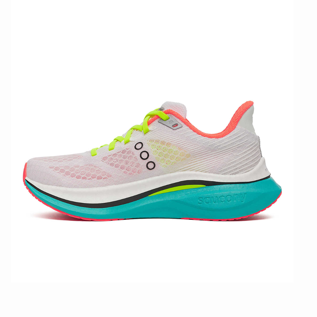 Saucony - Saucony Women's Endorphin Speed 5 Road Running Shoes (White/ Mutant) - Cam2
