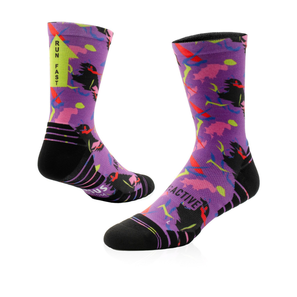 Versus Purple Splatter Arty Active Sock