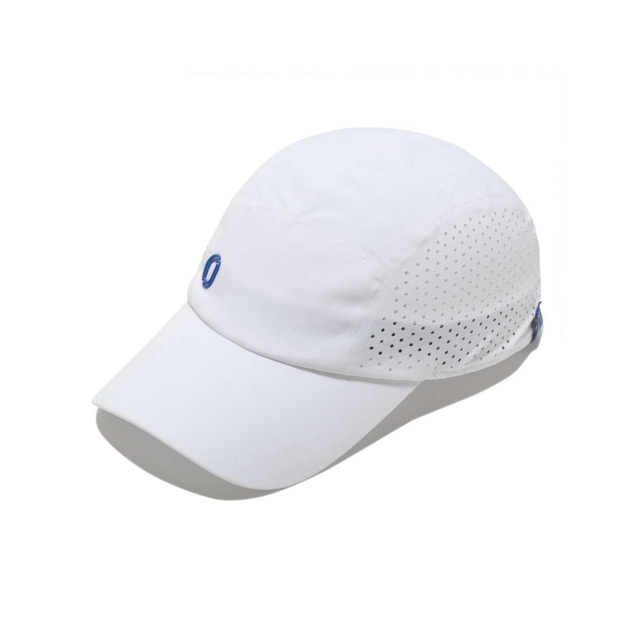 One Running Performance Running Hat (White - Blue Logo)