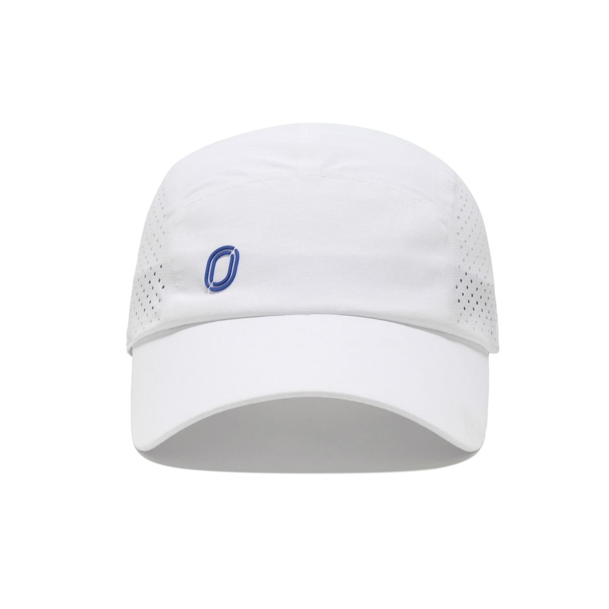 One Running Performance Running Hat (White - Blue Logo)
