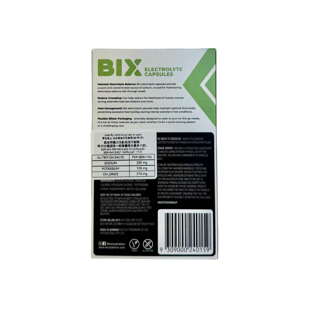 Bix - BIX Salt Electrolyte Caps 250mg Sodium 15 Capsules - Cam2