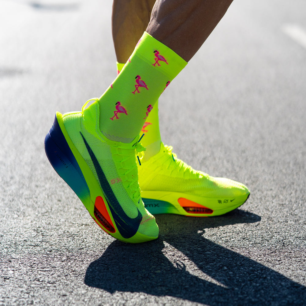 Sporcks - Sporcks Flamingo Yellow Running Socks - Cam2