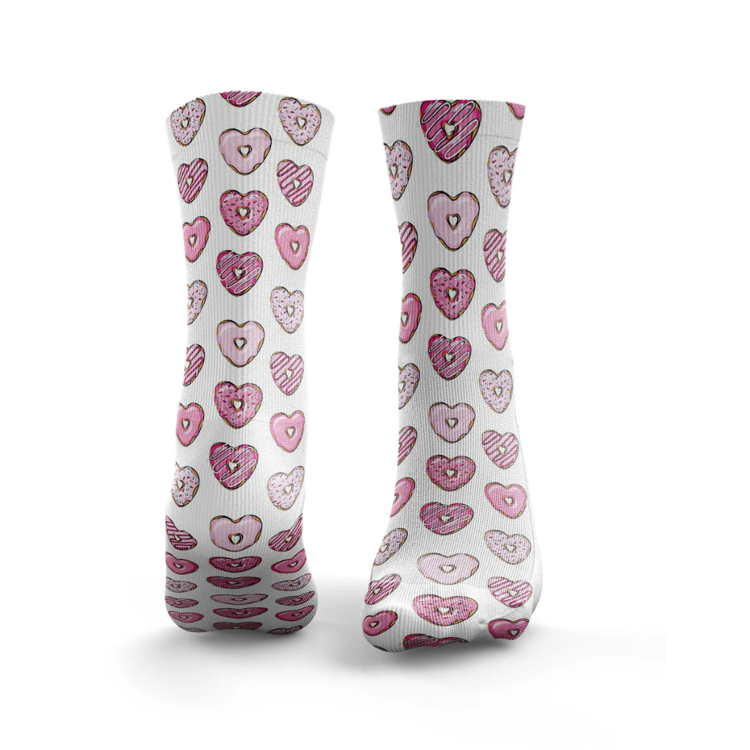 HEXXEE - HEXXEE Women's Donut Hearts Running Socks - Cam2