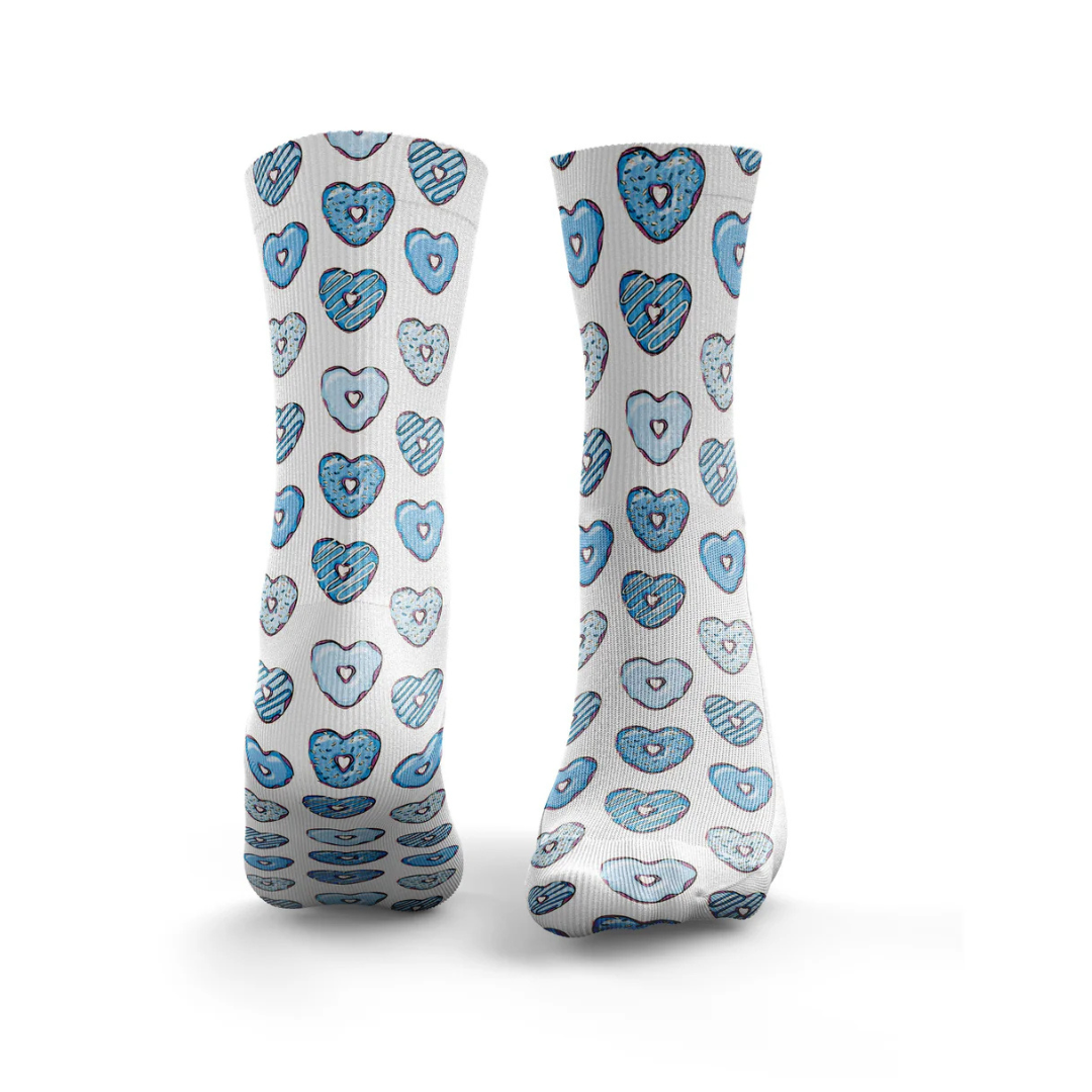 HEXXEE - HEXXEE Men's Donut Hearts Running Socks - Cam2