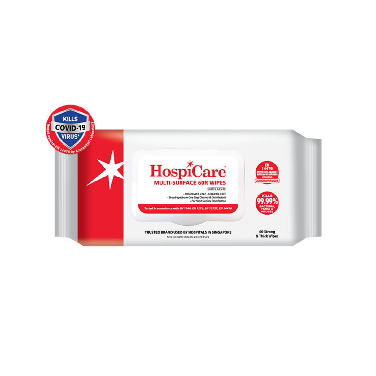 Hospicare - Hospicare Waterbased Disinfectant Wipes - Cam2