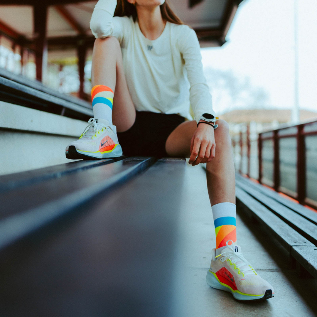 Incylence - Incylence Ultralight Strides High-Cut Running Socks - Cam2