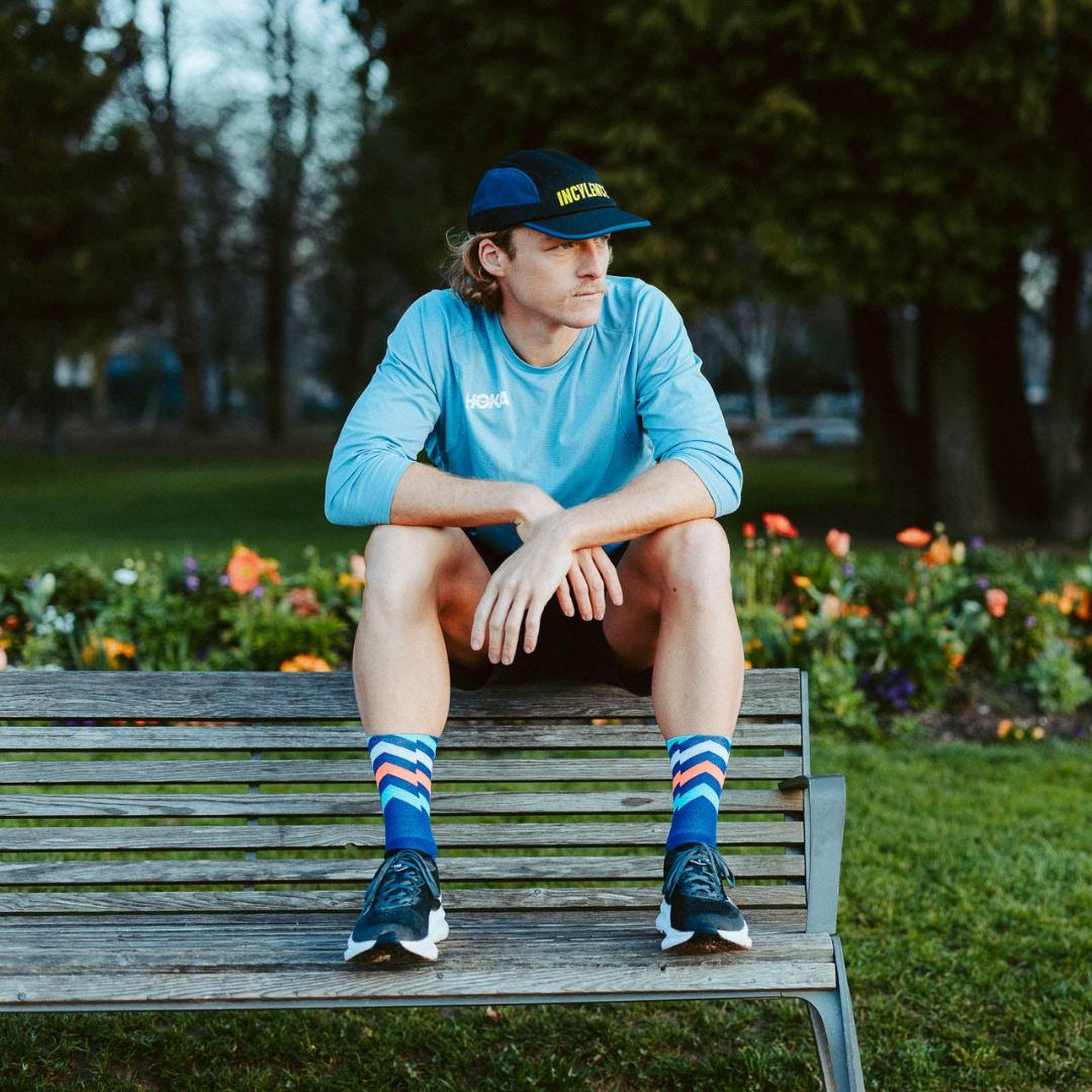 Incylence - Incylence Ultralight Waves High-Cut Running Socks - Cam2